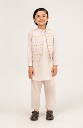 Printed Waist Coat 3 Piece Infant Suit - SIS701125